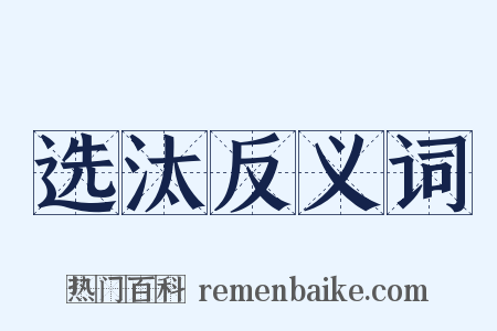 选汰反义词是什么意思的图片